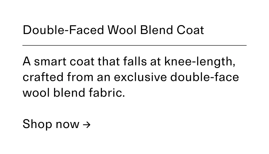 Double-faced Wool Blend Coat CTA