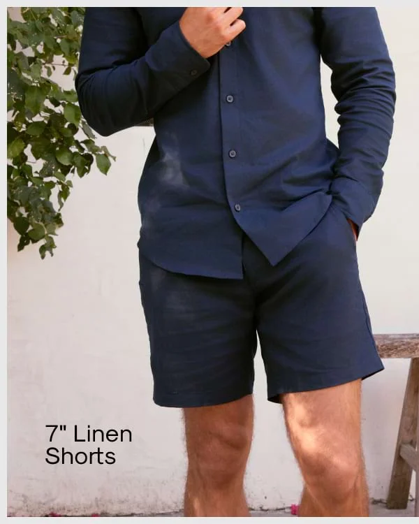 7" Linen Shorts