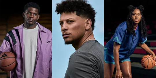 Iconic adidas Athletes Anthony Edwards Patrick Mahomes Aliyah Boston