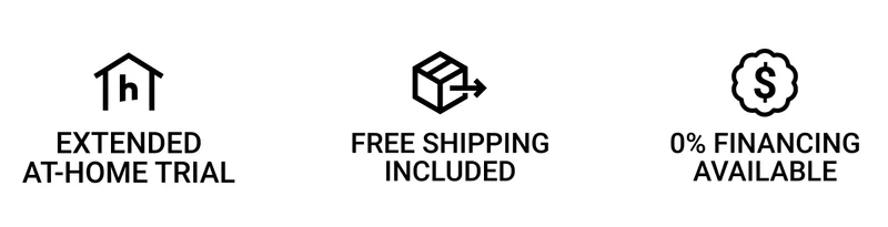 Extended at-home trial. Free shipping included. 0% financing available