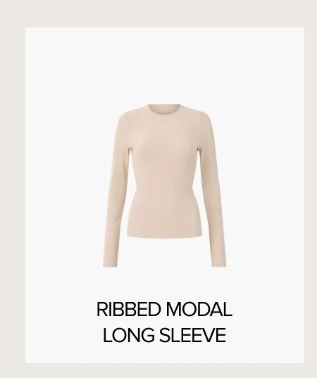 RIBBED MODAL LONG SLEEVE