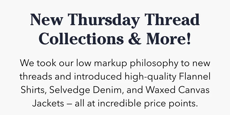 New Thursday Thread Collections