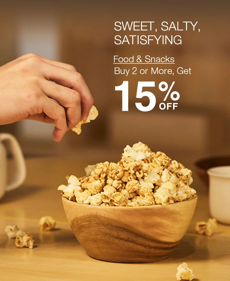 Sweet, Salty Satisfying: Food & Snacks Buy 2+ Get 15% OFF