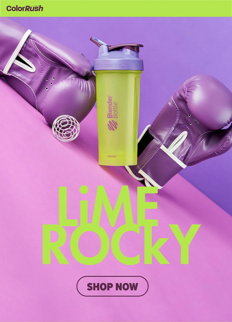 Lime Rocky - New Color Rush Bottle - Green & Purple