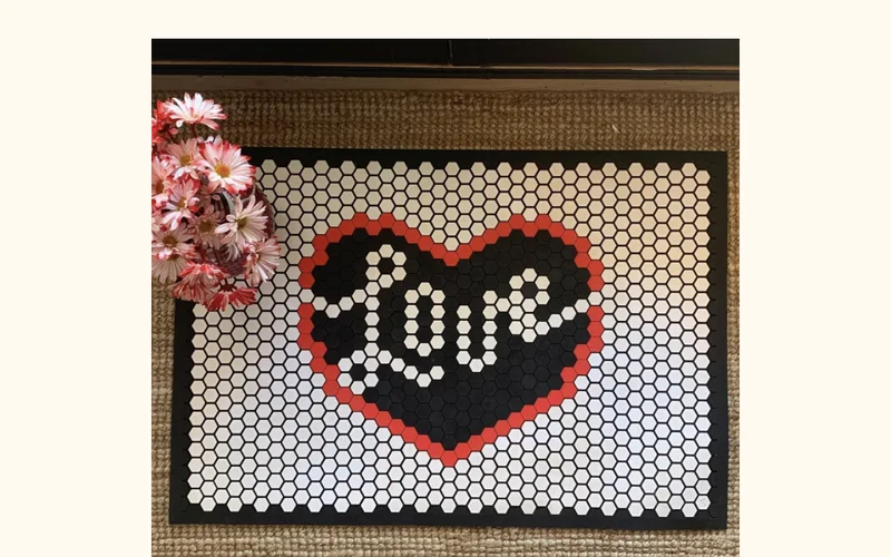 LOVE Tile Mat design