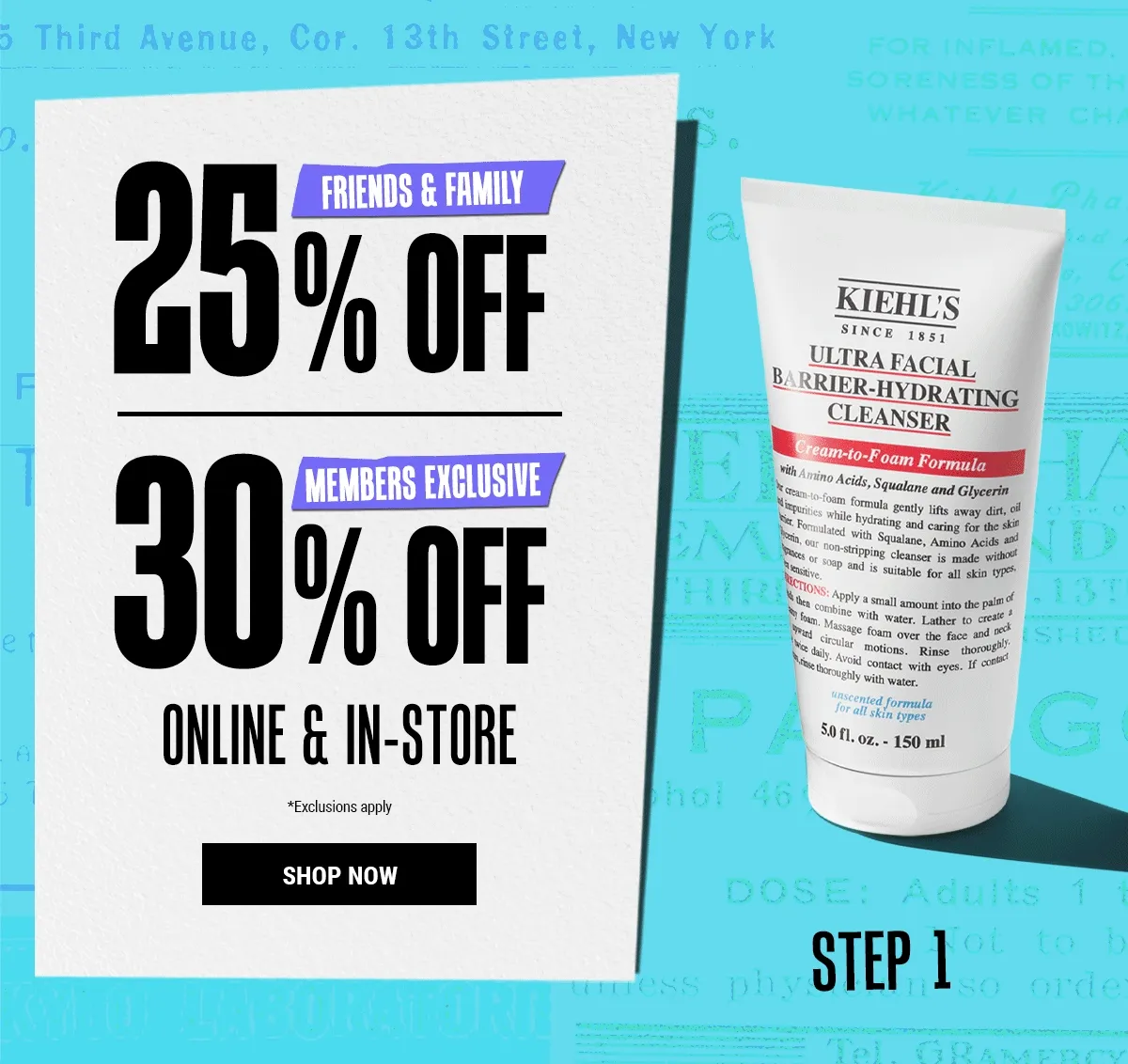 FRIENDS & FAMILY 25%OFF | MEMBERS EXCLUSIVE 30% OFF