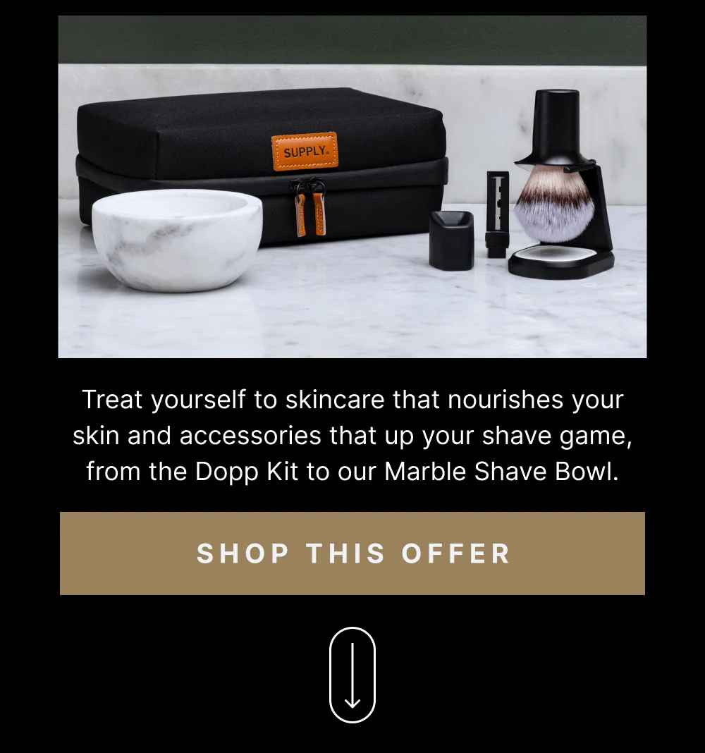 20% OFF SKINCARE, ACCESSORIES, AND GROOMING [SHOP THIS OFFER]