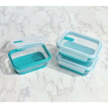 LocknLock Set of 3 Collapsibe Containers with Vented Lids