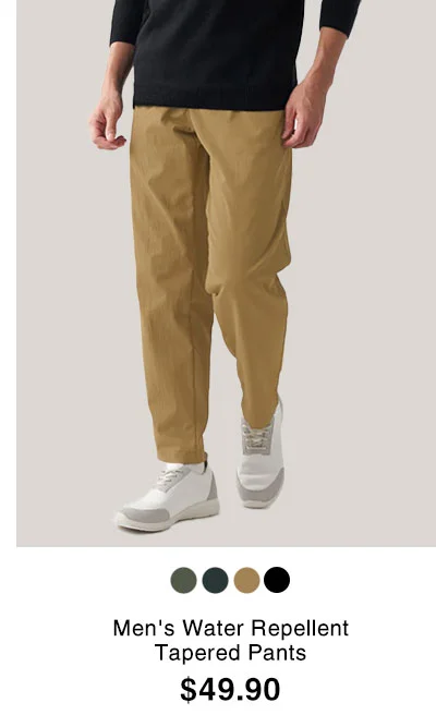Shop Men's Water Repellent Tapered Pants