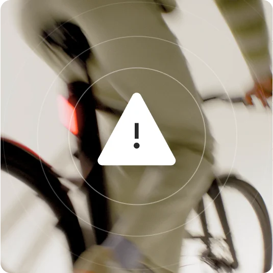 A photograph render of a showing the BURN in-race game screen