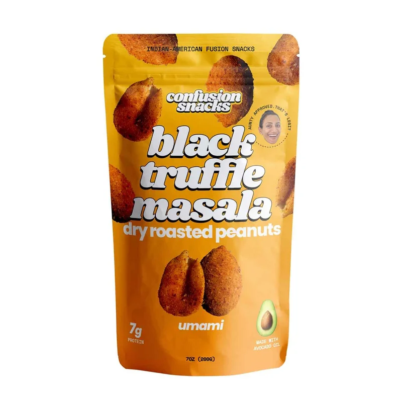 Dry Roasted Peanuts, Black Truffle Masala, 7 Oz