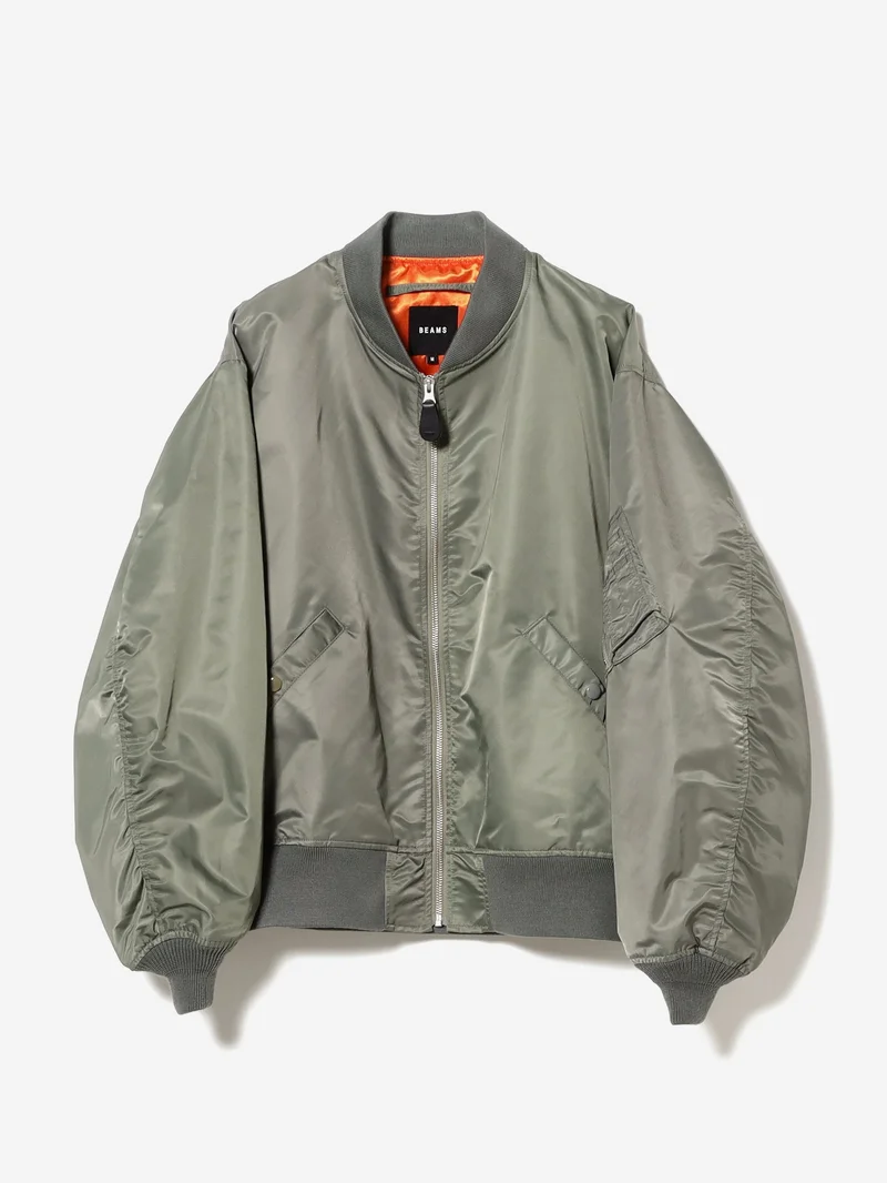 Image of Beams Loose MA1 Jacket - Olive