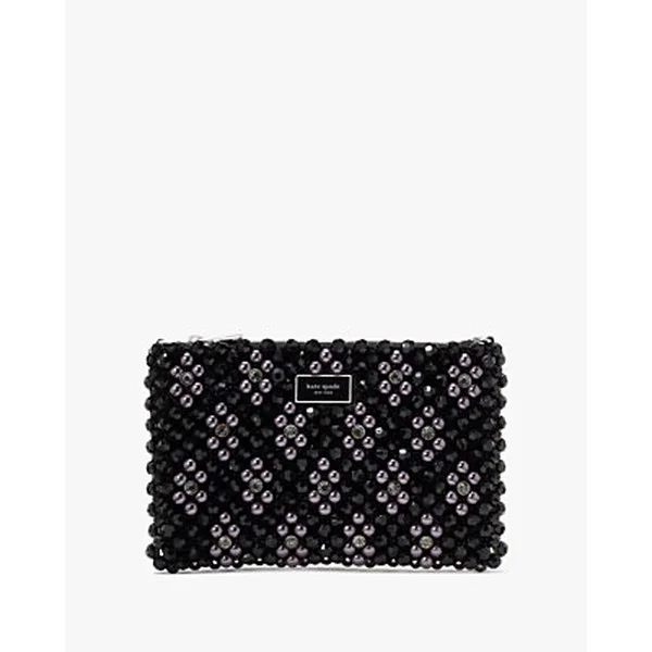 Purl Flower Beaded Mini Shoulder Bag