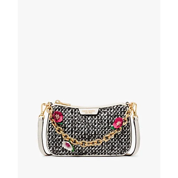 Jolie Raffia Tweed Small Convertible Crossbody