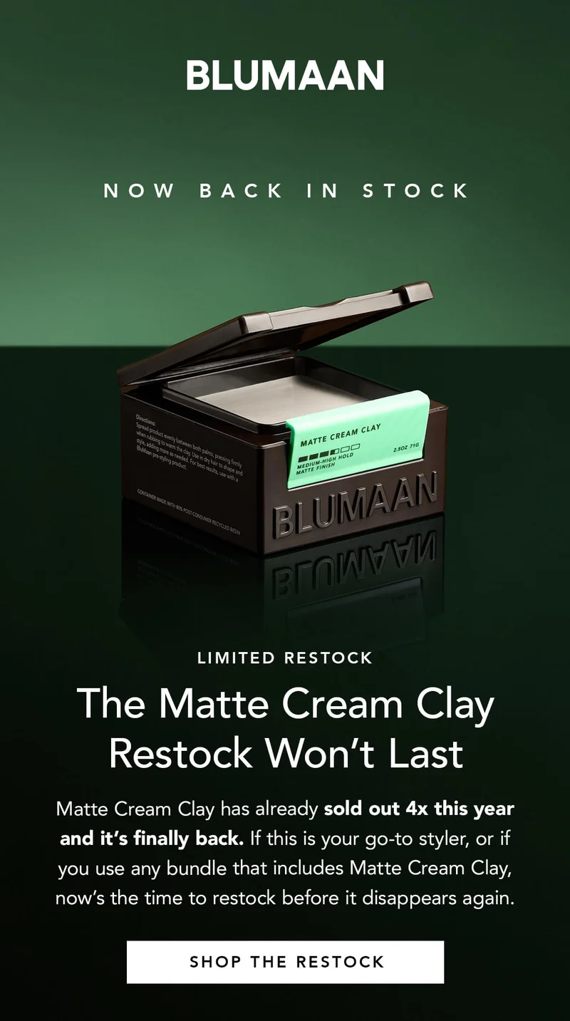 The Matte Cream Clay Restock Won't Last