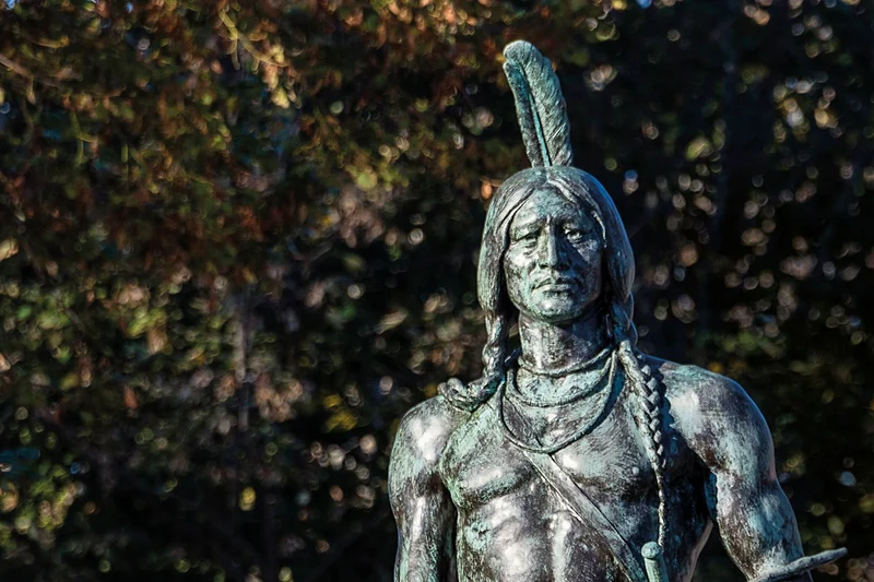 Massasoit statue in Plymouth, Massachusetts