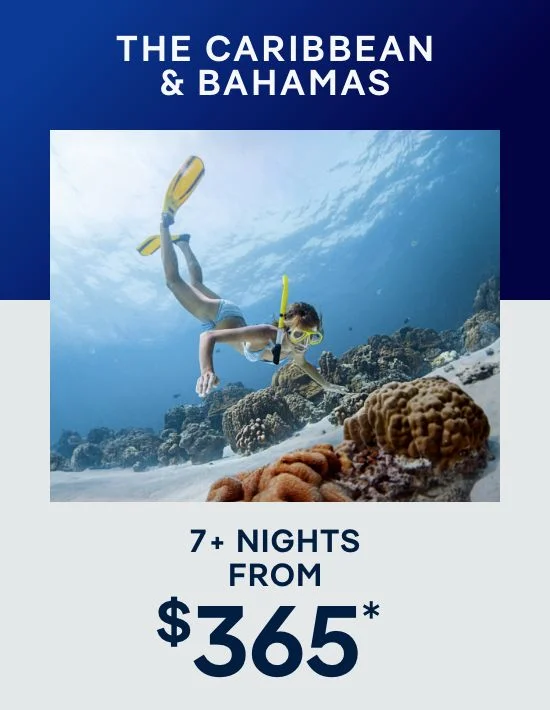 Caribbean & Bahamas – 7+ Nights – Click to View Cruises & Book Now