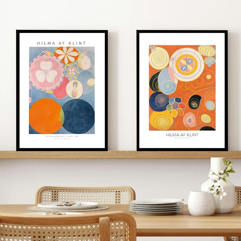 Image of Set of 2 Hilma Af Klint Abstract Exhibition Poster