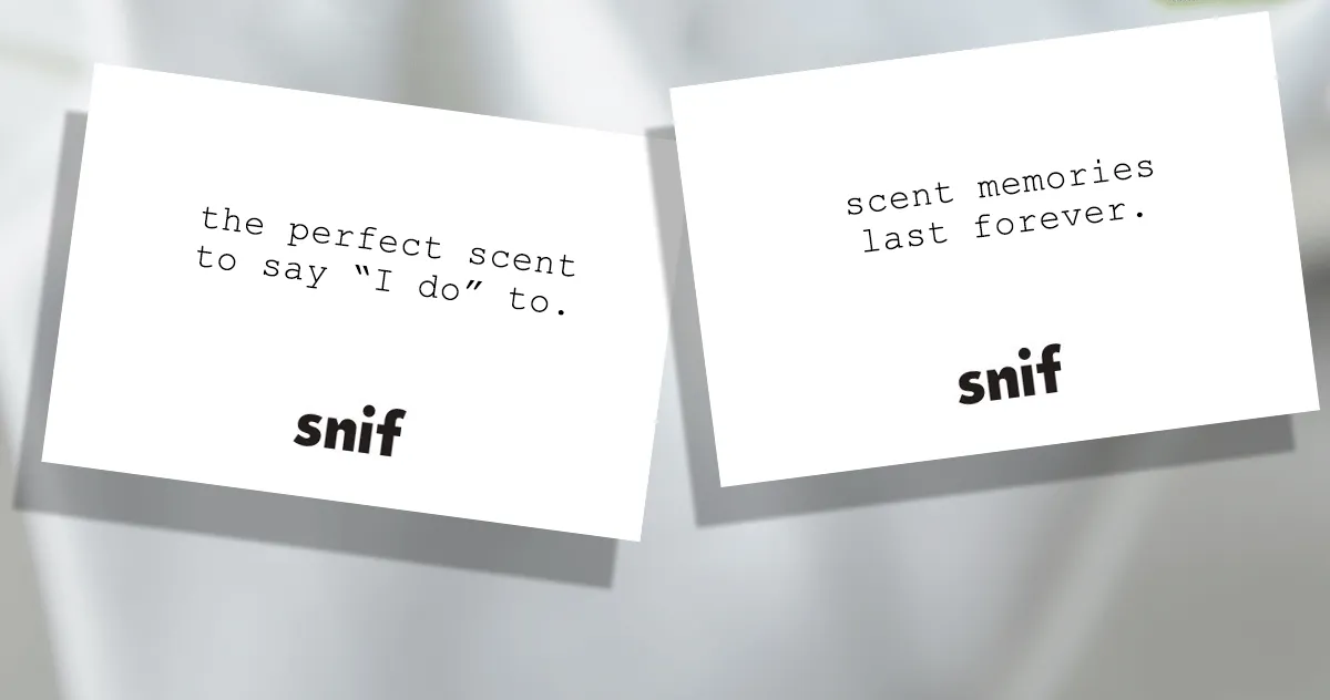 1. the perfect scent to say “I do” to. 2. scent memories last forever.