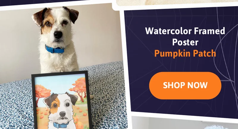 Watercolor pumpkin patch portrait