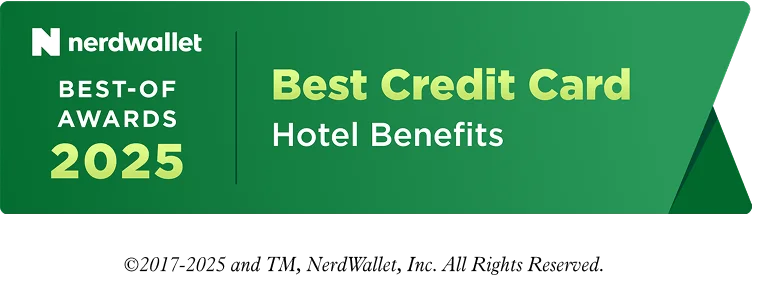NerdWallet Best-of Awards 2025 | Best Credit Card | Hotel Benefits