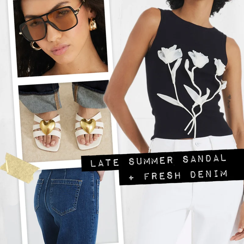 LATE SUMMER SANDAL + FRESH DENIM