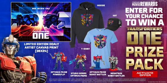 ENTER FOR A CHANCE TO WIN A TRANSFORMERS ONE PRIZE PACK | ACTIVATE OFFER >