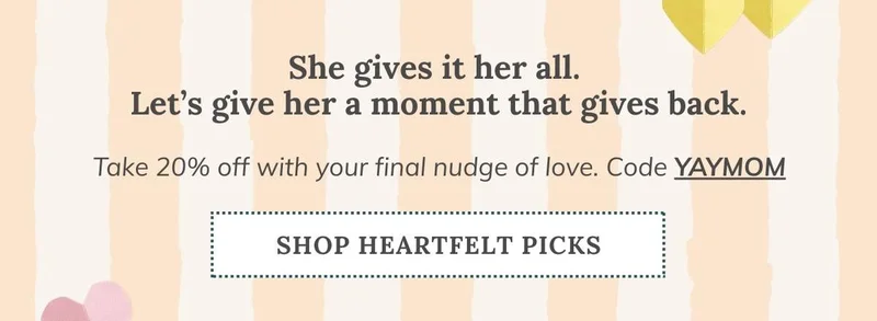 Shop Gifts for Mom 20% Off