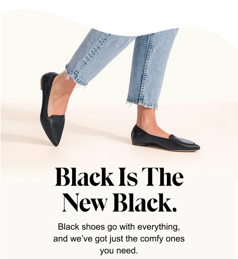 Hush Puppies. Black is the new black. black shoes go with everything and weve got just the comfy ones you need