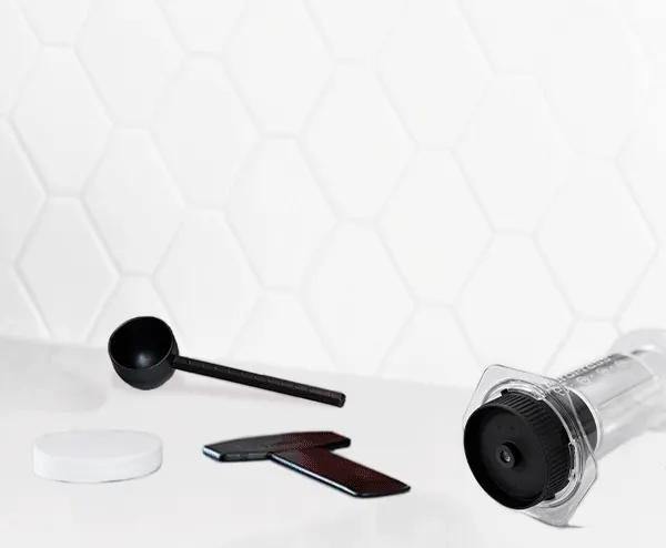 Animation of the AeroPress Organizer features