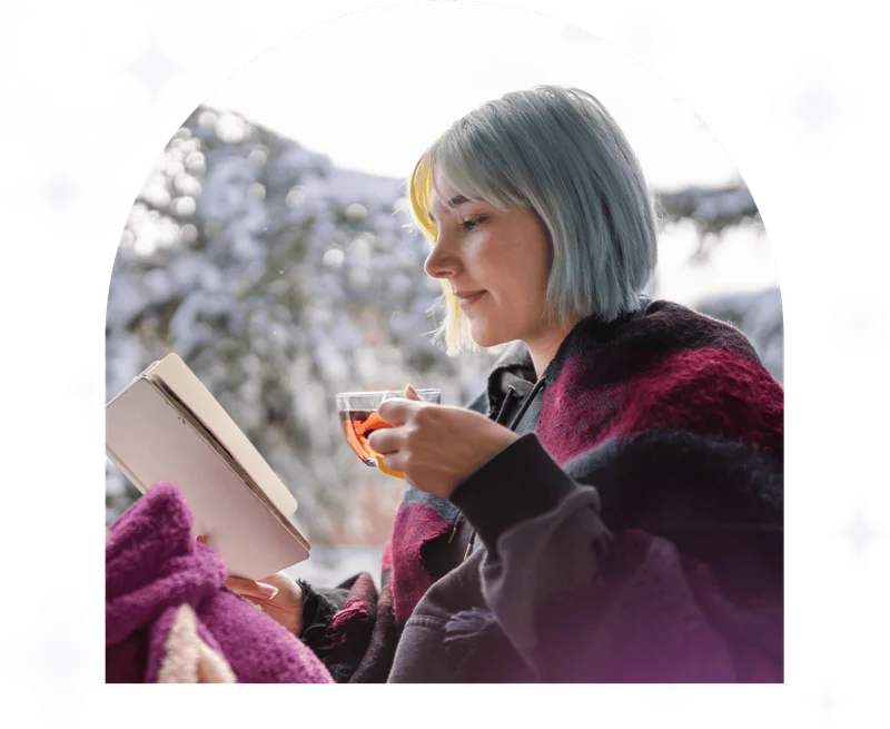 Women drinking tea happy