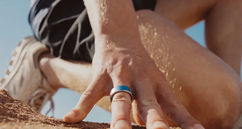 Athlete wearing an Oura Ring outdoors