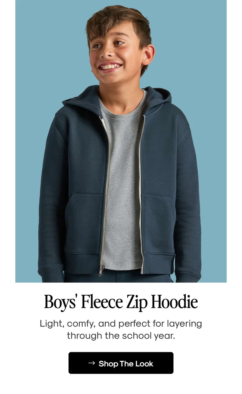 Boys' Fleece Zip Hoodie