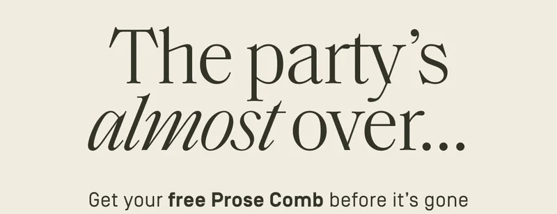 The party's almost over...