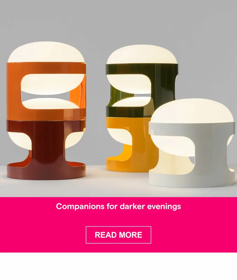 These compact new lighting designs are perfect companions for darker evenings
