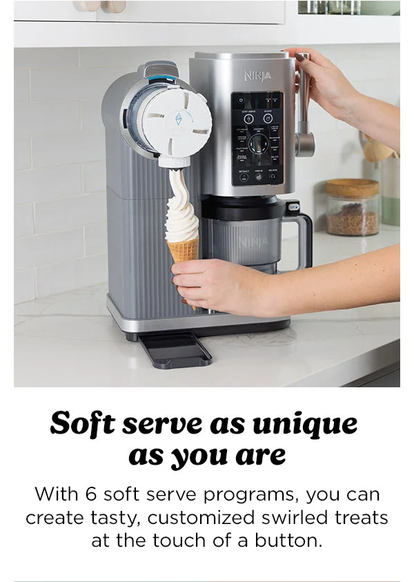 soft serve as unique as you are-- with 6 new soft serve programs, you can create tasty, customized swirled treats at the touch of a button \.