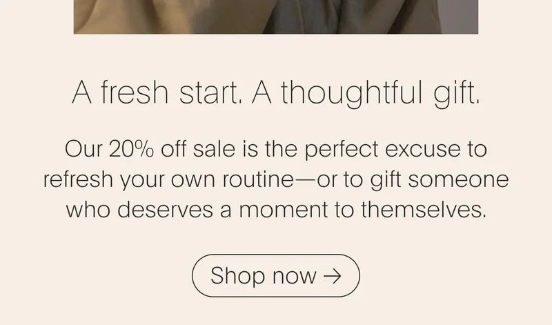 A fresh start, a thoughtful gift