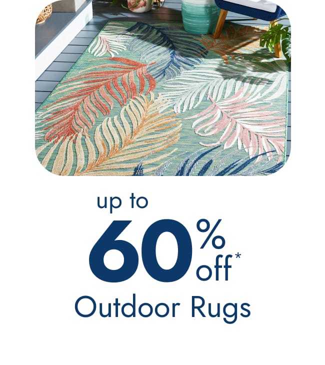 Outdoor rugs-up to 60% off