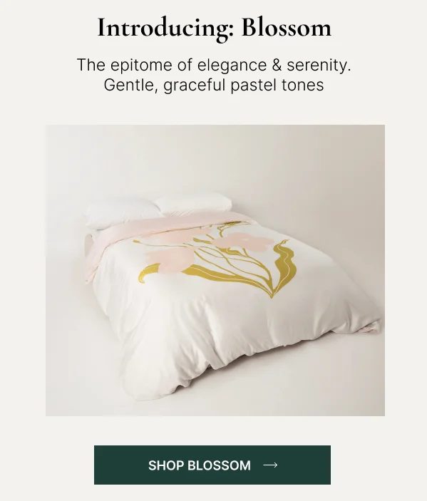 Introducing: Blossom • The epitome of elegance & serenity. Gentle, graceful pastel tones • Shop Blossom
