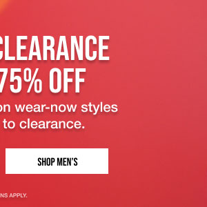 New to sale up to 75% off. Don't miss out on wear-now styles just added to sale. Shop Men's Sale