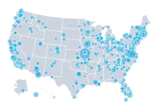 Map of contributions Map of contributions