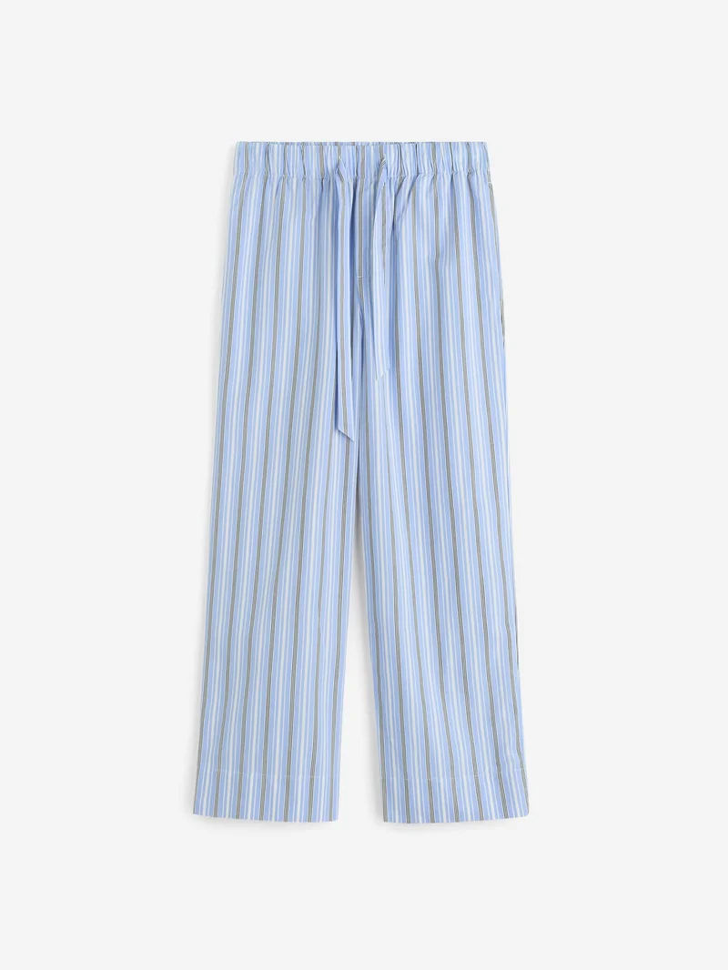 Image of TEKLA Poplin Pyjama Pants - Stave Stripes