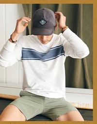 Men's sunwashed slub crew