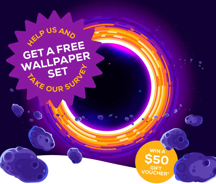 Help us and get a free wallpaper set by taking our survey.