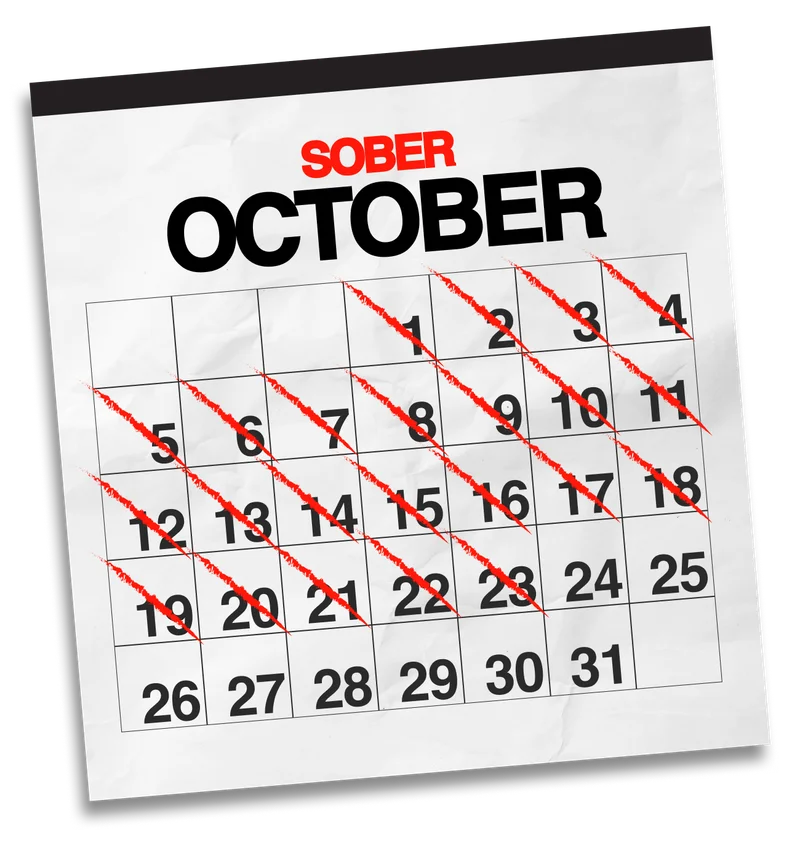 Sober October - Day 23 crossed off
