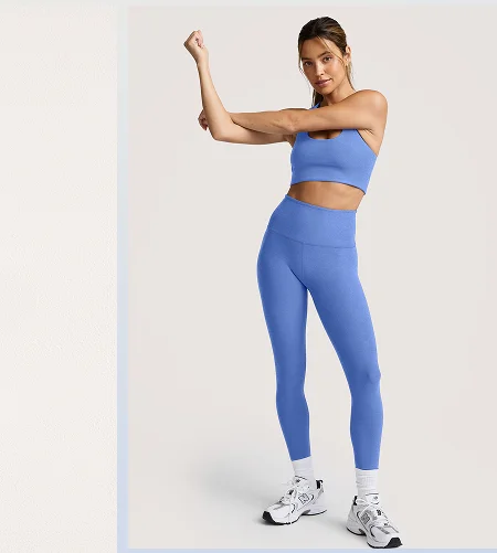 Spacedye Caught In The Midi High Waisted Legging in Wild Flower Blue Heather