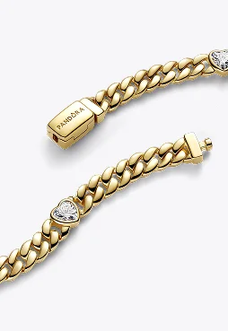 Heart Cuban Chain Bracelet