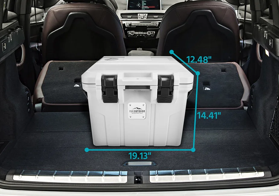 Pure Outdoor Emperor 15 Portable Refrigerator Cooler 15L. 12 Volt Refrigerator Cooler/Warmer for Car, SUV< Truck, RV Use.