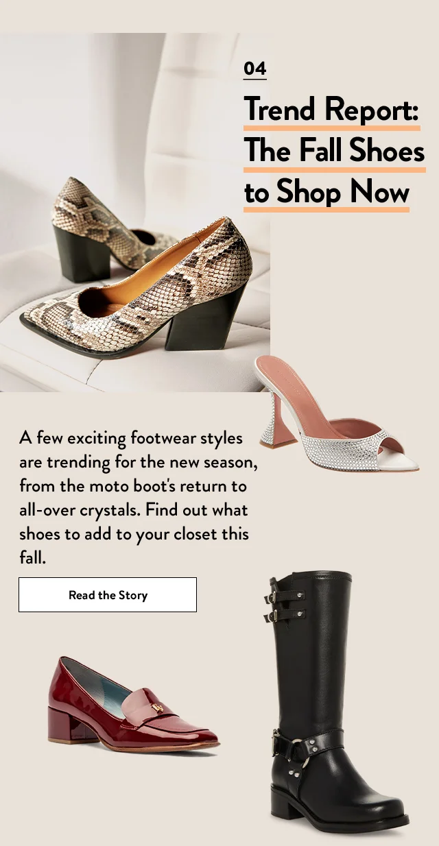 Four shoe styles that are trending for fall.