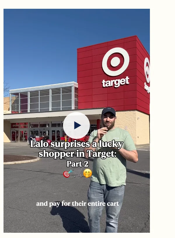 Lalo surprises a lucky shopper: Target Edition Part #2